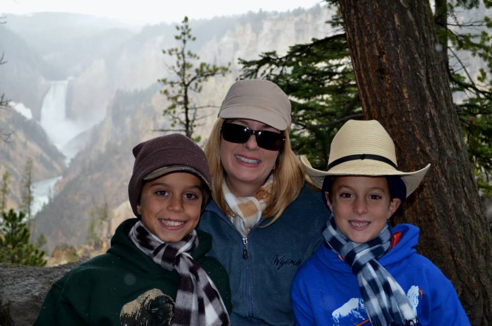  On vacation in Yellowstone National Park with my boys. 